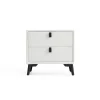 Cushy Boucle Fabric Nightstand – Soft-Touch Bedside Table with Drawer in Textured Bouclé Upholstery