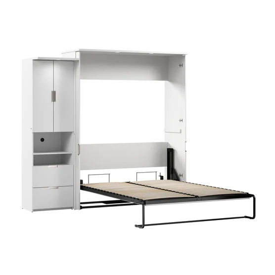 Lumina Queen Murphy Bed with Storage Cabinet - Image 4