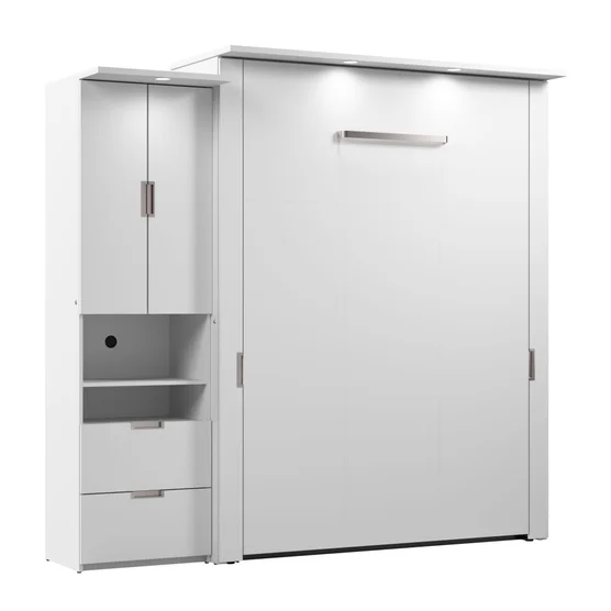 Lumina Queen Murphy Bed with Storage Cabinet - Image 5