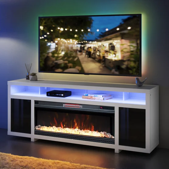 Tresanti Bennett LED TV Console with ClassicFlame Electric Fireplace - Image 2