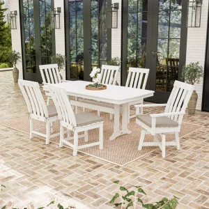 POLYWOOD Prescott 7-piece Outdoor Patio Swivel Dining Set