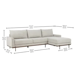 Alternative view of Myla 2-piece Fabric Sofa Chaise