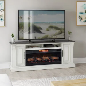 Tresanti Eloise Console with ClassicFlame CoolGlow 2-in-1 Electric Fireplace and Fan
