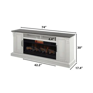Alternative view of Tresanti Eloise Console with ClassicFlame CoolGlow 2-in-1 Electric Fireplace and Fan