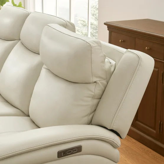 Sanders Leather Power Reclining Sofa with Power Headrests - Image 5