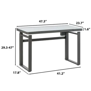 Alternative view of Tresanti Aurora 47” Adjustable Height Desk with LED Lighting
