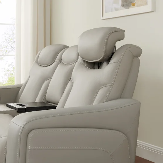 Alton Leather Power Reclining Sofa with Power Headrests and Cooling Unit - Image 4