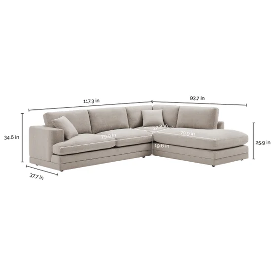 Derry Fabric Sectional - Image 2