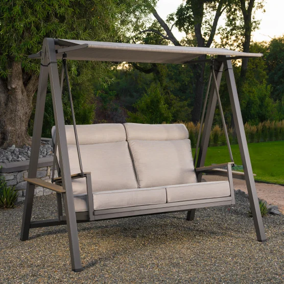 SunVilla Pine Knoll Cushion Outdoor Patio Swing - Image 2