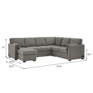 Alternative view of Coddle Luke Sleeper Sectional with Reversible Chaise and Storage