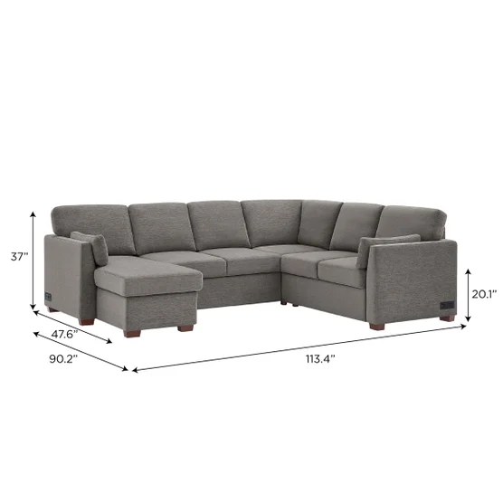 Coddle Luke Sleeper Sectional with Reversible Chaise and Storage - Image 2