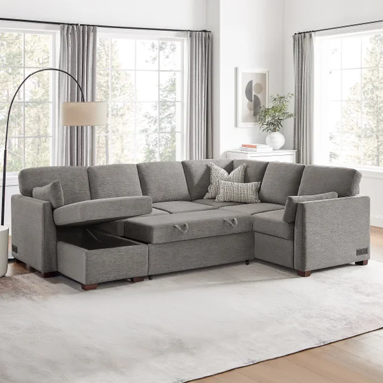 Coddle Luke Sleeper Sectional with Reversible Chaise and Storage