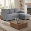 Coddle Cameron Convertible Sofa with Reversible Chaise and Storage, Gray