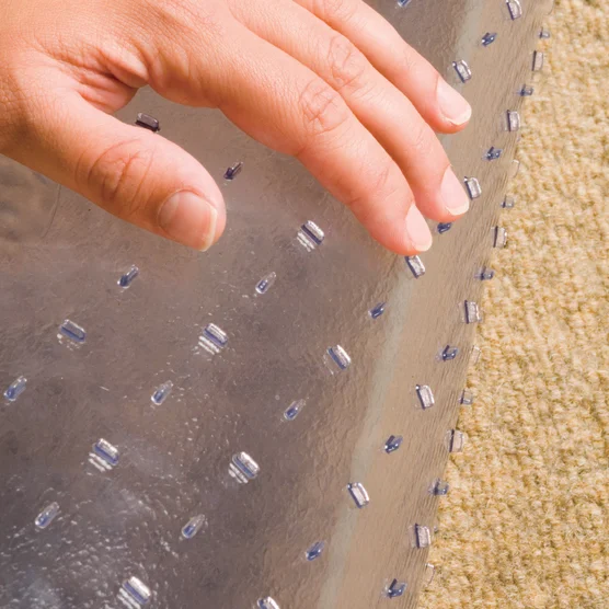 ES Robbins Chair Mat for High Pile Carpet, 45 x 53 With Lip, Clear - Image 3