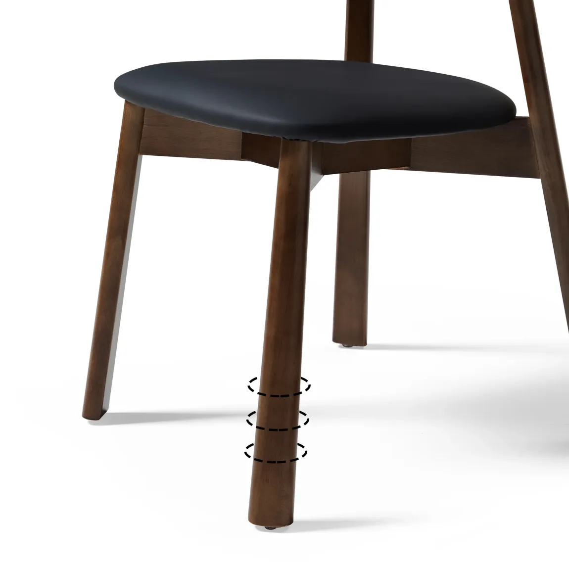Ester Upholstered Dining Chair – Elegant Curved Backrest in with Oak Legs - Image 5