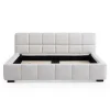 Cushy Boucle Fabric Bed – Contemporary Upholstered Platform Bed in Cream Bouclé with Padded Headboard