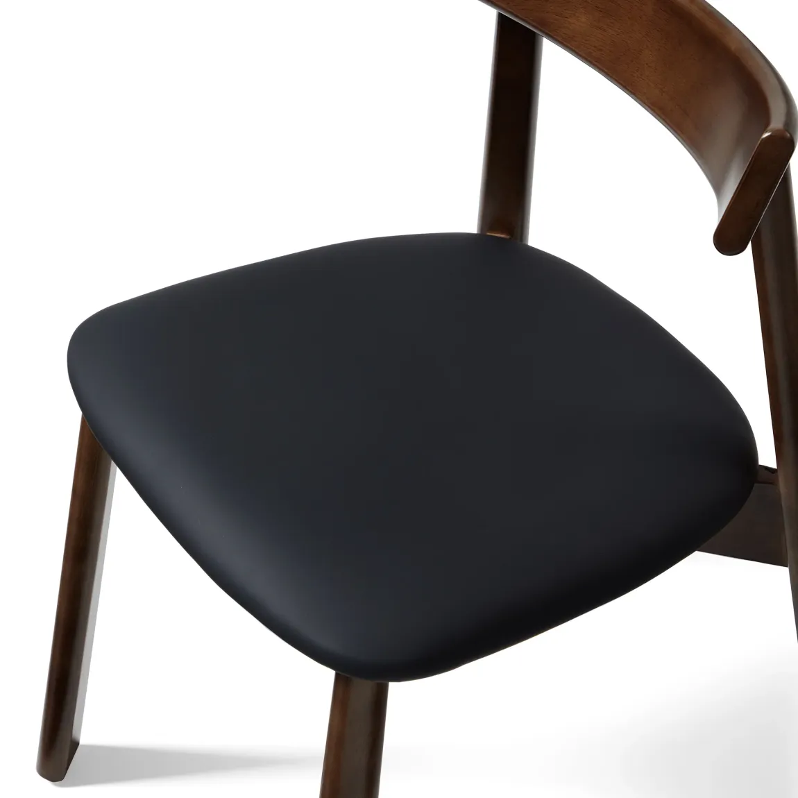 Ester Upholstered Dining Chair – Elegant Curved Backrest in with Oak Legs - Image 3
