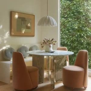 Alternative view of Nita Glass Pendant Light – Sleek Chrome Finish for Kitchen Island or Dining Room