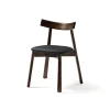 Ester Upholstered Dining Chair – Elegant Curved Backrest in with Oak Legs