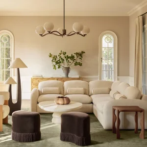 Alternative view of Nara Chandelier Elegant Ceiling Light for Dining Room, Living Room, or Entryway by