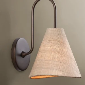 Alternative view of Amma Modern Brass Wall Sconce Light Fixture for Bedroom or Hallway